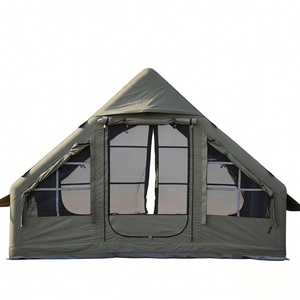 High Quality Outdoor Waterproof Green TC Cotton Inflatable Tent with Spacious Interior for Family Camping and Events - Product Image 5
