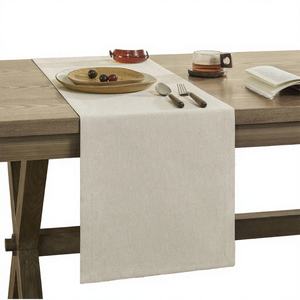 Camino de Mesa Navideño Blanco de Estilo Natural con Estampado de Plantas para Sublimación DIY, 100% Poliéster, 13x70 Pulgadas, para el Hogar - Product Image 4