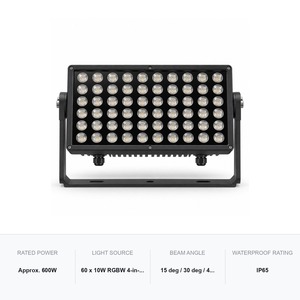Luz LED para Exteriores, 600W, 60x10W, RGBW 4 en 1, IP65, Arquitectónica, DMX512 - Product Image 5