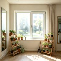 Ventana Abatible de PVC con Aislamiento Térmico Sin Plomo para Viviendas Familiares, Doble Acristalamiento, Vidrio Templado Anti-UV