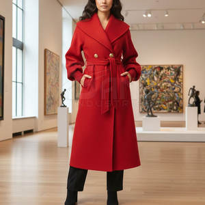 Abrigo Largo de Invierno para Mujer, Diseño Personalizado, Lana y Poliéster de Alta Calidad, Transpirable, Secado Rápido, Ecológico, Precio Razonable - Product Image 5