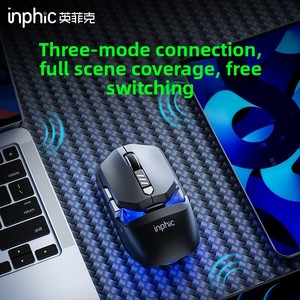 <span class=keywords><strong>Ratón</strong></span> <span class=keywords><strong>Inalámbrico</strong></span> Tri-Modo <span class=keywords><strong>INPHIC</strong></span> YC-Star Tunnel con Retroiluminación para Diestros, 6 Botones y Sensor Fotoeléctrico - Product Image 2