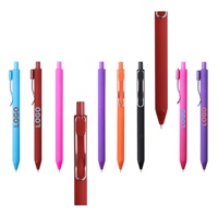 Nouveau stylo gel pression couleur Morandi 0,5 mm, encre multicolore, personnalisable avec logo, papeterie étudiante, cadeau publicitaire en plastique avec colle en spray