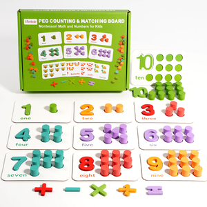 Ausili Didattici Montessori per l'Apprendimento della Matematica, Puzzle di Conteggio Numerico, Abbinamento di Colori e <span class=keywords><strong>Alfabeto</strong></span>, Giocattoli Educativi per Bambini e Bambine - Product Image 5