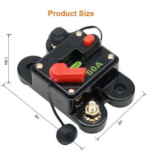 Bloc de fusibles en ligne pour autoradio <span class=keywords><strong>12V</strong></span>-24V CC, protection contre les surcharges du moteur, 12 volts pour voiture, SUV, marine, <span class=keywords><strong>disjoncteur</strong></span> avec réinitialisation manuelle - Product Image 2