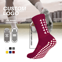 Chaussettes de football antidérapantes pour hommes de qualité supérieure, saison automne, broderie personnalisée, compression tricotée en Spandex/Polyester/Coton