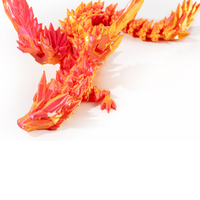 Ensemble de dragon volant articulé et d'œuf imprimés en 3D, figurine de dragon chinois créative, cadeau multicolore