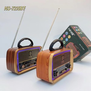 Retro retroceso Vintage Transistor altavoz incorporado caja grande portátil mesa de madera Usb TF tarjeta Fm Am Sw3 bandas <span class=keywords><strong>Radio</strong></span> NS-7215BT - Product Image 5