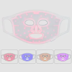 Yüz yağ salgısını azaltmak için kırmızı ışık tedavisi güzellik maskesi yüz Led maske ev kullanımı