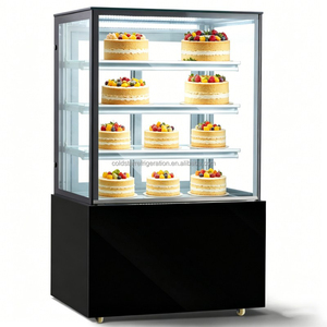 Cake <b>Display</b> <b>Cabinet</b> Air Cooling Refrigerated Showcase Glass Cold <b>Wall</b> Unit Commercial Refrigeration Equipment for Bakery Bread - Product Image 3