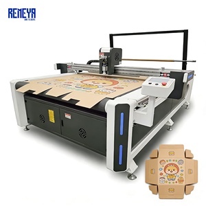 Cortadora oscilante CNC REMEYA para cartón corrugado de doble pared AB de 60 mm con herramienta de corte en V y hendido para máquina de corte de cartón - Product Image 1