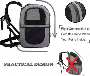 Free Sample Pet <b>backpack</b>, suitable for large/small <b>cats</b> and dogs, small dogs, safety features and cushioned back support - Product Image 4