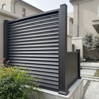 Precio al por mayor: Valla de lamas de aleación de aluminio para exteriores, impermeable, con recubrimiento en polvo, ecológica, inoxidable y sin mantenimiento.