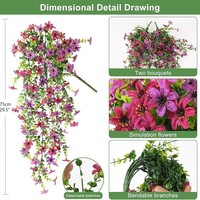 Guirlande artificielle de marguerites orange automnales en soie, fausse plante grimpante pour la décoration d'automne de la maison et du porche, vente en gros