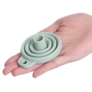 Funil dobrável personalizado do silicone do produto comestível do funil do silicone da cor para o funil dobrável portátil da transferência líquida do óleo - Product Image 4