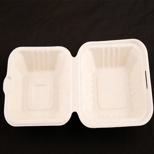Disposable food grade safe eco-friendly bento biodegradable sugarcane lunch box