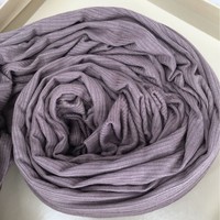 Nouveau Hijab Long en Coton Tissé Respirant et Élastique, Protection Solaire, Style Européen et Américain, Froncé et Nervuré