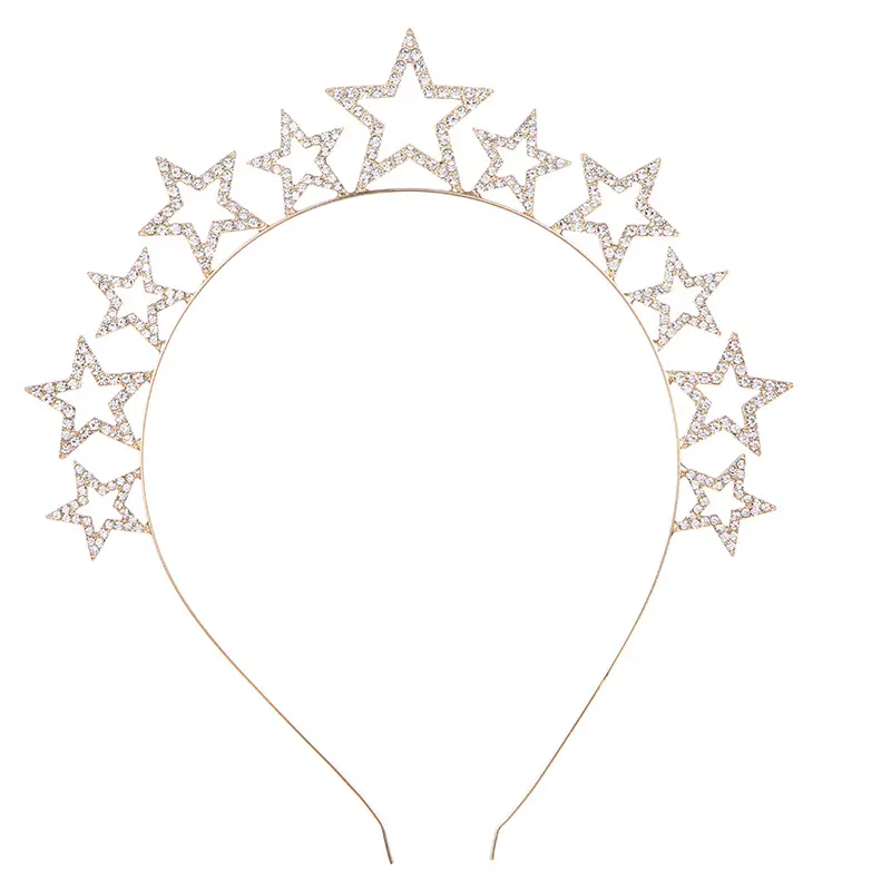 Pafu חג המולד כוכב גומייה לשיער עם Rhinestones בנות 2023 אופנה יוקרה מעצב חג המולד נשים המפלגה אקססורי לשיער