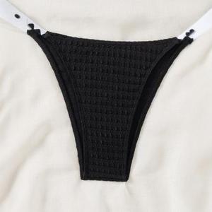 Traje de Baño Bikini 2024, Sexy Estilo Europeo y Americano, Traje de Baño de Dos Piezas Blanco para Mujer, Bikini con Estampado Floral - Product Image 3