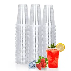 5 унций, прозрачные пластиковые стаканы для воды на заказ, оптовая продажа, пластиковая чашка для йогурта с крышкой