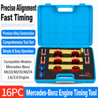 Kit d'outils de calage moteur professionnel CIHOO avec mallette rigide pour Mercedes-Benz M270/M274/M260/M264/M133, chaîne de distribution d'arbre à cames, 16 pièces