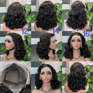 <b>Human</b> Hair <b>Wigs</b> Pre Cut Bouncy Loose Lace Front <b>Wig</b> Wholesale 13x4 Transparent Lace Frontal <b>Wigs</b> for Black Women - Product Image 5