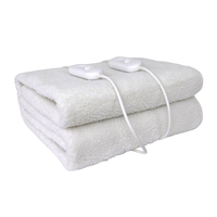 Pièces détachées pour couverture chauffante électrique à double zone de contrôle lavable en machine, protection contre les surintensités, minuterie 12 heures, 160x140cm, familiale