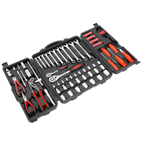 Juego de Herramientas Manuales de Alta Calidad para Reparación y Mantenimiento de Automóviles, 104 Piezas, con Juego de 11 Llaves Combinadas