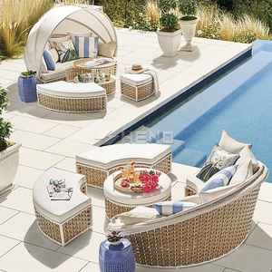 Lit de repos d'extérieur <span class=keywords><strong>en</strong></span> aluminium <span class=keywords><strong>et</strong></span> métal, mobilier de patio, <span class=keywords><strong>chaise</strong></span> longue <span class=keywords><strong>en</strong></span> corde, pour piscine <span class=keywords><strong>et</strong></span> extérieur - Product Image 2