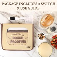Boîte de fermentation pour pain au levain maison Yongli, boîte de fermentation pour pain en tissu pliable avec fermeture éclair pour la fermentation de la pâte et du yaourt
