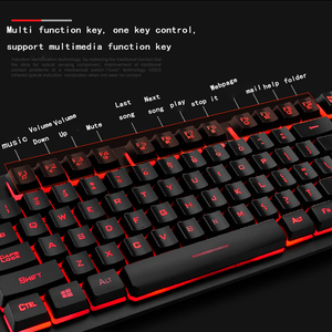 Gran oferta 2021, nuevo diseño, teclado con cable LED RGB, 104 teclas, ratón, auriculares, interfaz USB, teclado de proyección mecánica, Inglés - Product Image 4