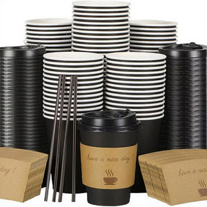 แก้วกระดาษสองชั้นแบบย่อยสลายได้ ขนาด 4, 8, 12 ออนซ์ คุณภาพสูง พิมพ์โลโก้ได้ สำหรับกาแฟร้อน ชา พร้อมฝา PS - Product Image 3