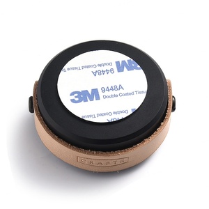 Diffuseur de parfum pour voiture en cuir noir rond miniature personnalisé de haute qualité - Product Image 5