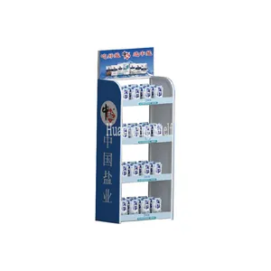 Light duty adjustable steel salt display rack customized supermarket snack food display stand mini mart ham metal shelf