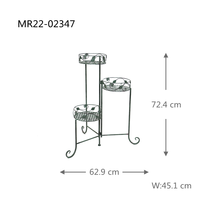 Support de Pot de Fleur Pliant en Métal Rotatif à 3 Niveaux, Présentoir d'Angle en Métal Multi pour Décoration d'Intérieur