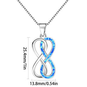 Collier Opale Infinie Viral TikTok |   Bijoux Bleu Amour Éternel - Fournisseur en Gros Tendance - Product Image 2