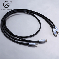 Câble USB YIVO XSSH en argent pur, câble audio USB HiFi à blindage 5 couches, câble d'interconnexion numérique A vers B pour système audio DAC