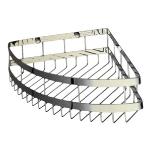 JIEEN CHAN Étagère d'angle murale moderne en acier inoxydable électroplaqué pour salle de bain, support de rangement double pour fer à repasser - Product Image 1