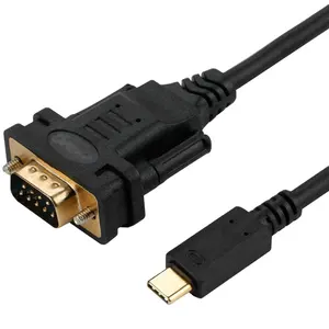 3-10Cm RS232 Jack Kabel USB Tipe C untuk DB9 Pin Pria Serial USB FTDI Kabel