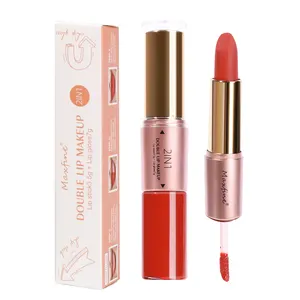 Dual-head Velvet Matte Lipstick Lipgloss 2 in 1 Lipstick Set Lip Stick 3G Korean Magic Lipstick Print Your Own LOGO