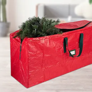 Tas penyimpanan pohon Natal, tahan air, tugas berat, tas penyimpanan penutup dekorasi