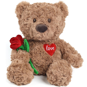 Cadeau de la Saint-Valentin, ours en peluche, animal en peluche avec rose et cœur d'amour, vente en gros, mère, petites amies, ours en peluche rose mignon - Product Image 1