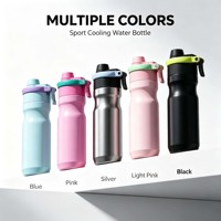 Nouvelle bouteille isotherme à pulvérisation, gourde de sport pour l'extérieur, tasse à eau portable en acier inoxydable rafraîchissante