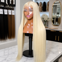 613 Hd dentelle frontale perruque 13x4 Blonde dentelle avant perruque cheveux humains 30 pouces miel blond os droite perruques de cheveux humains pour les femmes noires