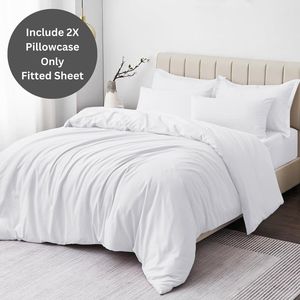 ชุดเครื่องนอนโรงแรมหรู5ดาว100% T250ผ้าฝ้ายสีขาวผ้าปูเตียงเรียบปลอกหมอนปลอกผ้านวมโลโก้ออกแบบได้ตามที่ต้องการ4ชิ้น - Product Image 6