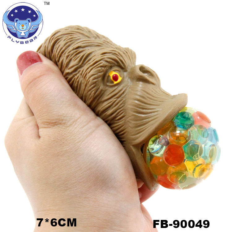 Squishy Colorful Glitter Jelly Water Bead Stress Relief Gorilla Animal Pressure Balls Grape Pull Stretch Relief Squishy Ball