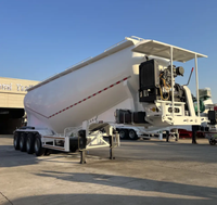 Semi-remorque citerne à bas prix 4 essieux 30/35/40/45 m³ pour transport de ciment/cendres volantes/farine/poudre, camion lourd à transmission mécanique/pneumatique