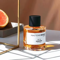 Cylindre personnalisé 30ml 50ml 100ml atomiseur vide verre clair parfum Premium autocollant vaporisateur bouteille de parfum avec bouchon