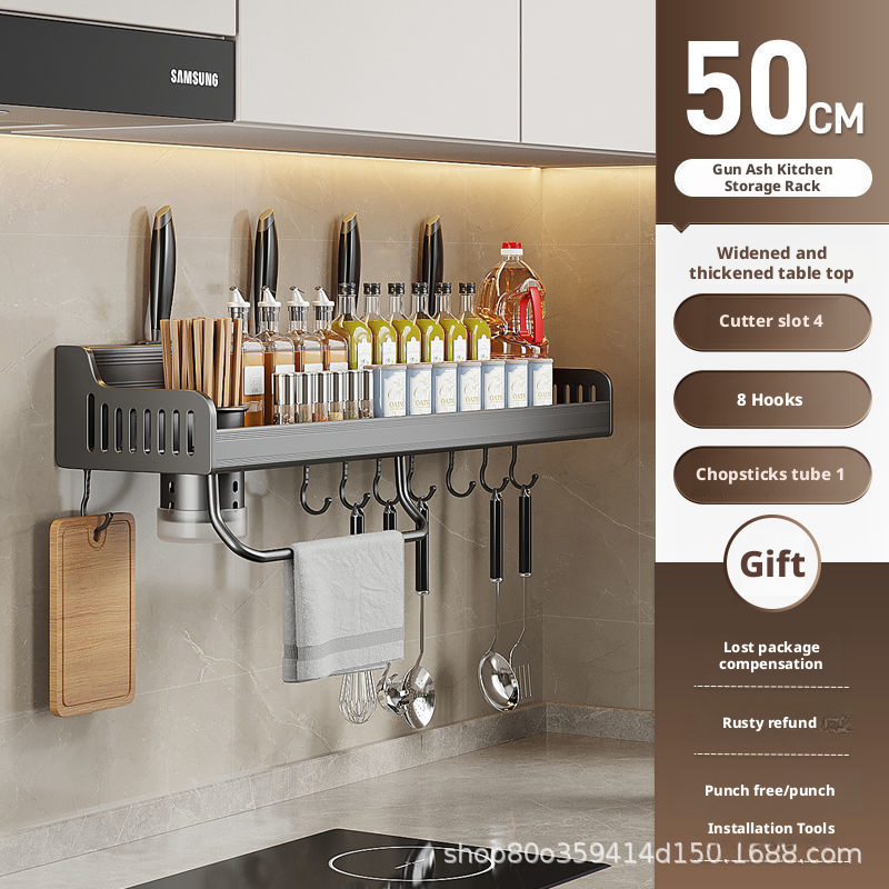 Porte-baguettes simple gris -50cm