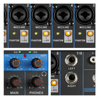 Console de mixage numérique DJ 8 canaux professionnelle, best-seller, avec Bluetooth, pour sonorisation